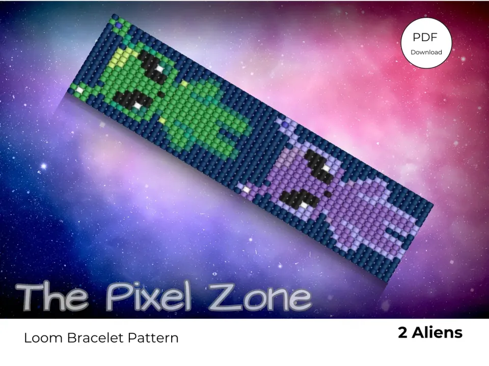 2 Aliens loom pattern preview