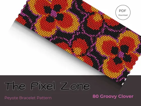 80 Groovy Clover pattern preview