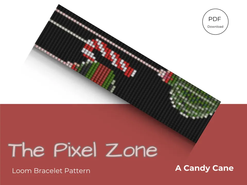A Candy Cane loom pattern preview
