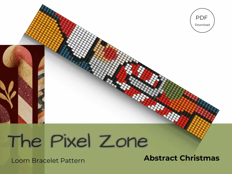 Abstract Christmas loom pattern preview