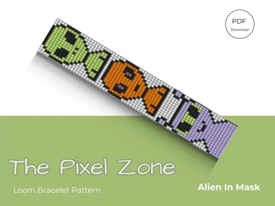 Alien In Mask loom pattern preview