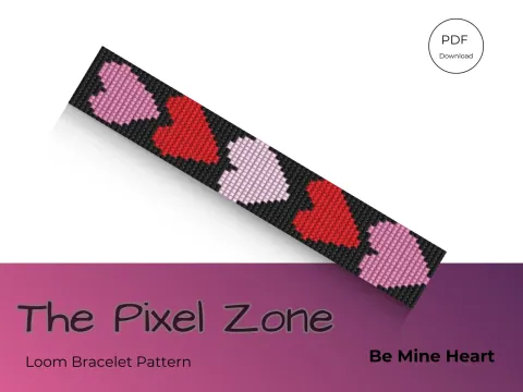 Be Mine Heart pattern preview