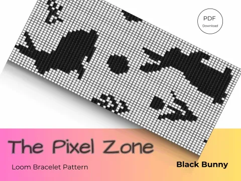 Black Bunny pattern preview