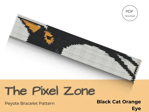 Black Cat Orange Eye pattern preview