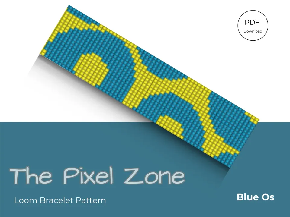 Blue Os loom pattern preview