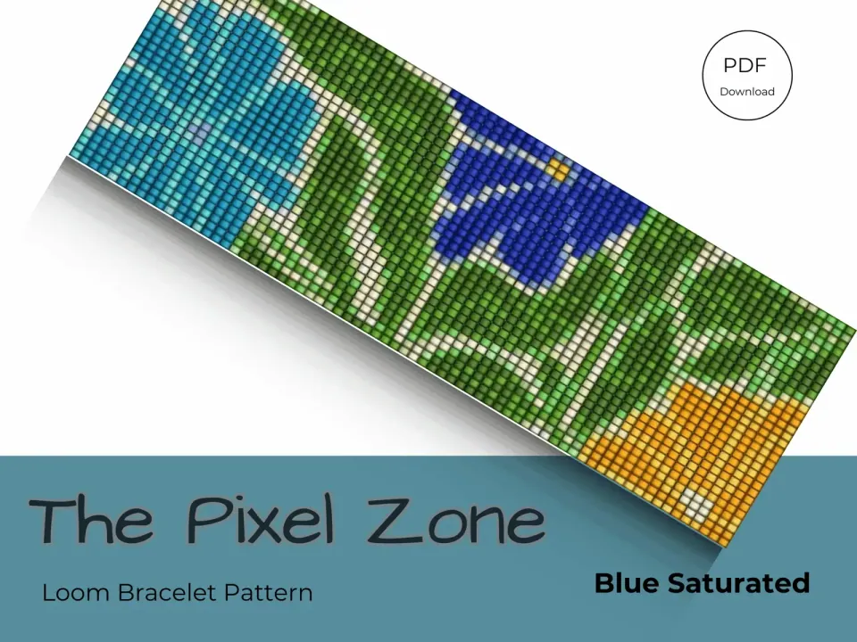 Blue Saturated loom pattern preview