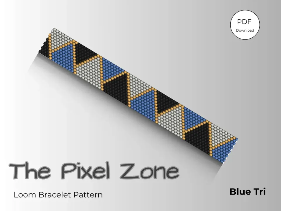 Blue Tri peyote pattern preview