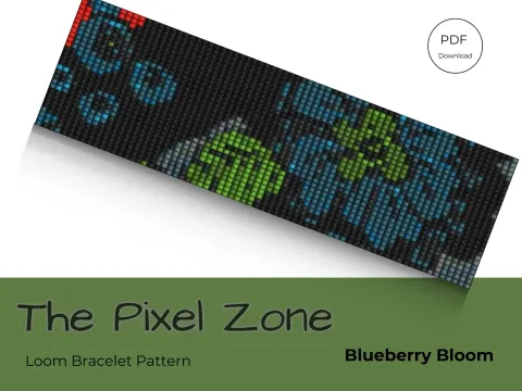 Blueberry Bloom pattern preview