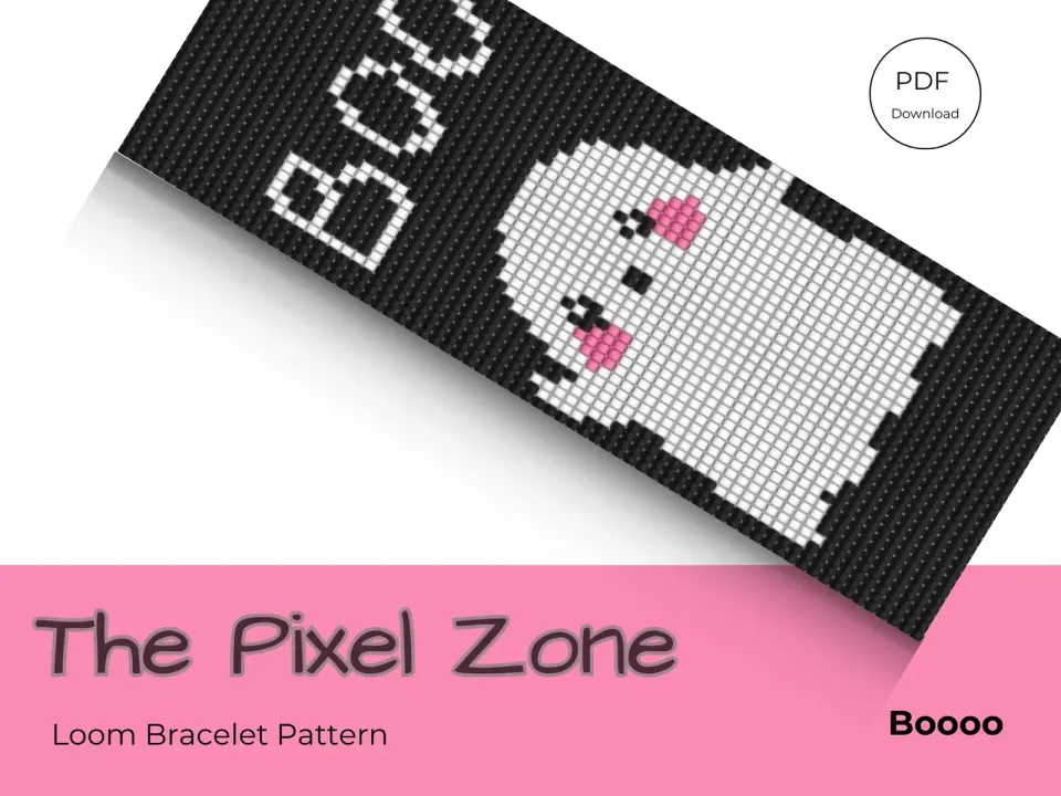 Boo loom pattern preview