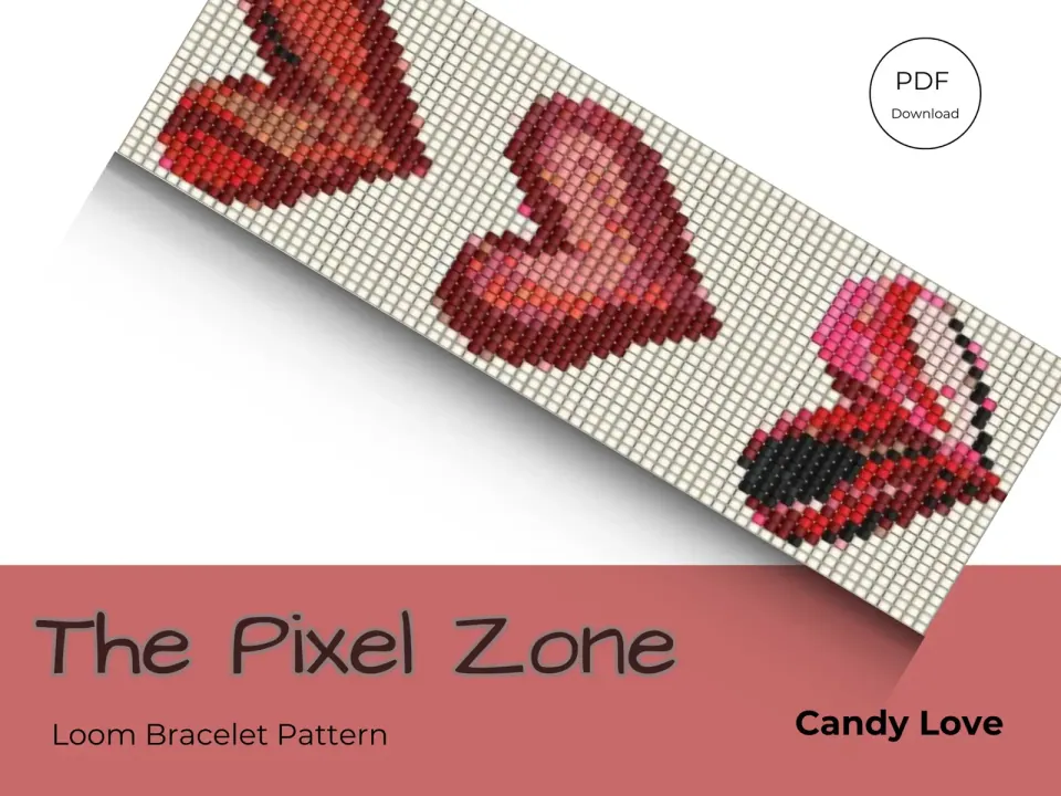 Candy Love loom pattern preview