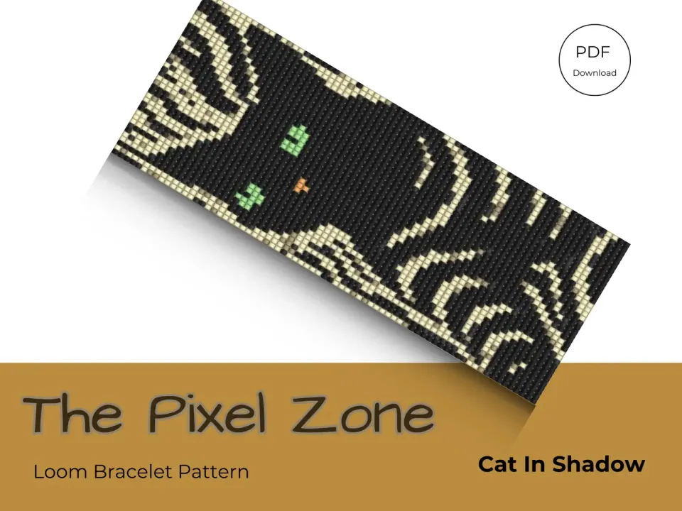 Cat In Shadow loom pattern preview