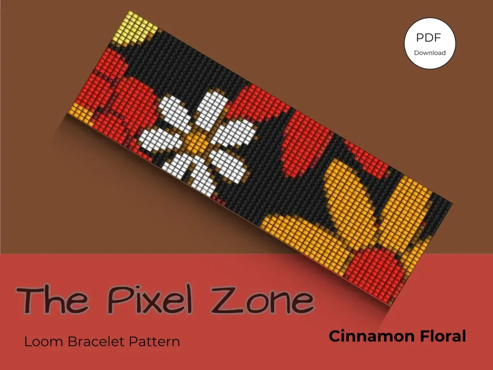 Cinnamon Floral loom pattern preview