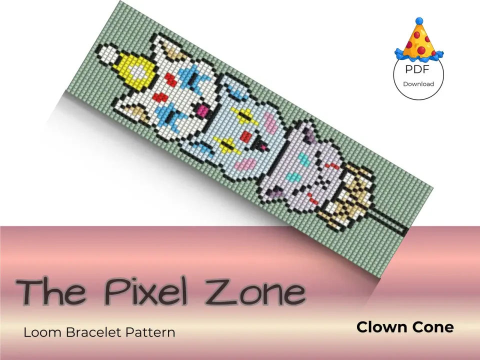 Clown Cone loom pattern preview