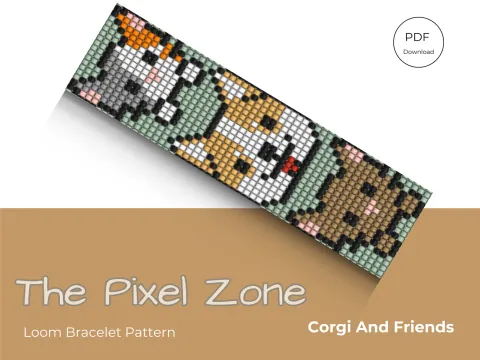 Corgi And Friends pattern preview