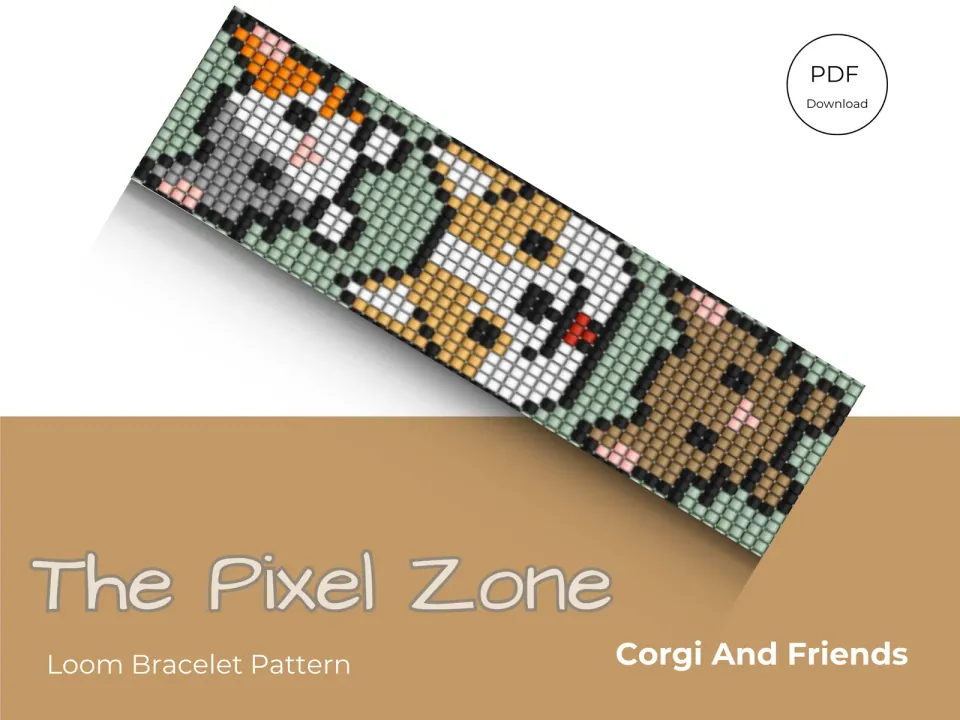 Corgi And Friends loom pattern preview