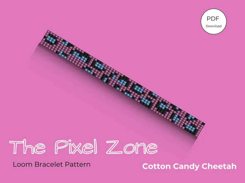 Cotton Candy Cheetah loom pattern preview
