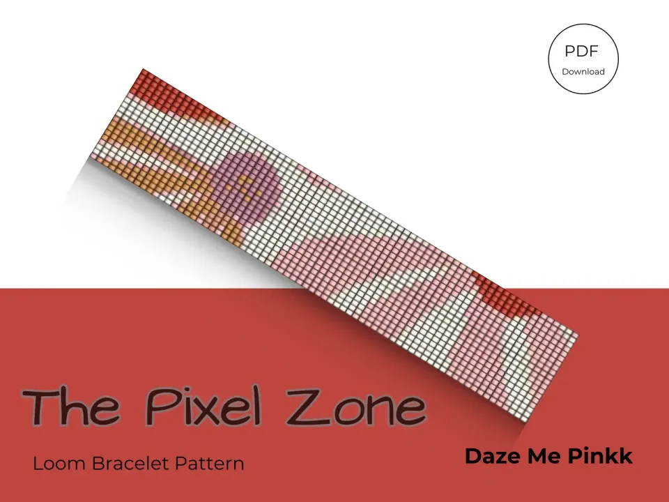 Daze Me Pinkk peyote 2-drop pattern preview