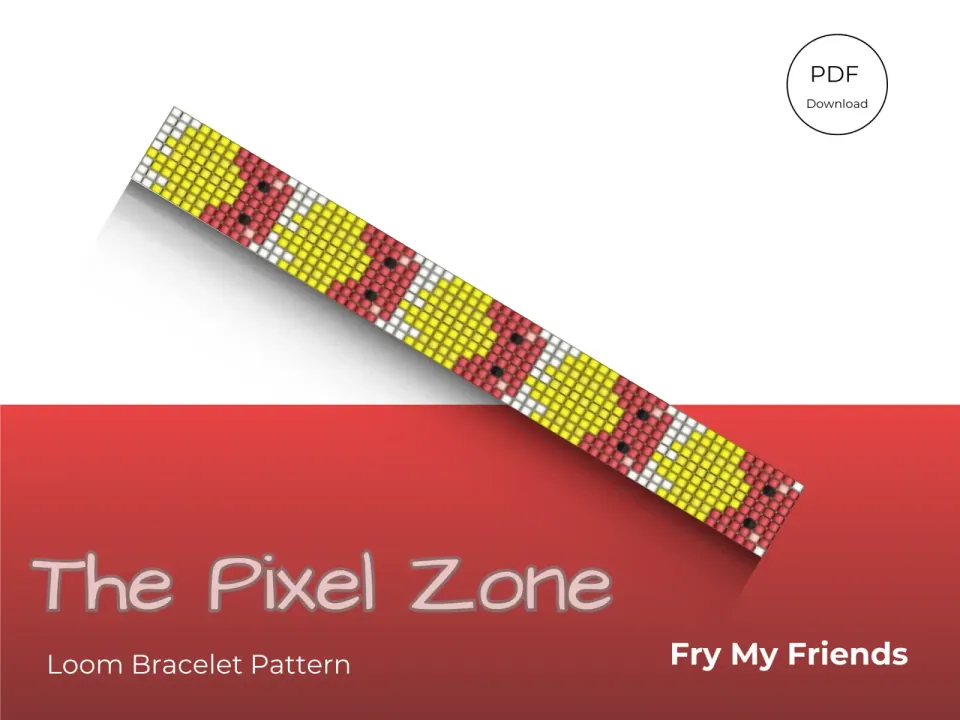 Fry My Friends loom pattern preview