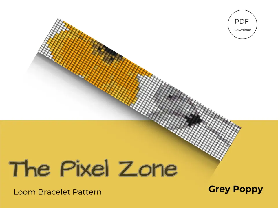 Grey Poppy loom pattern preview