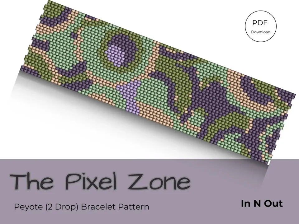 In N Out peyote 2-drop pattern preview