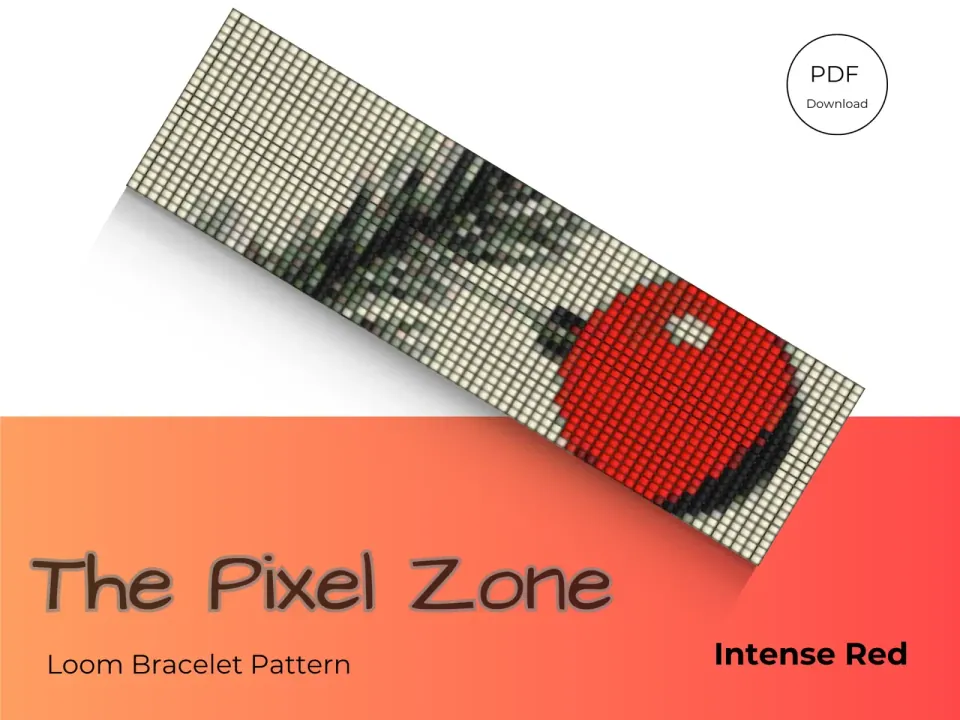 Intense Red loom pattern preview