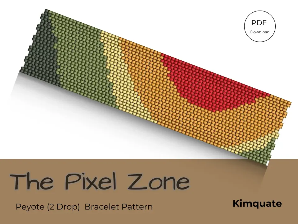 Kimquate peyote 2-drop pattern preview