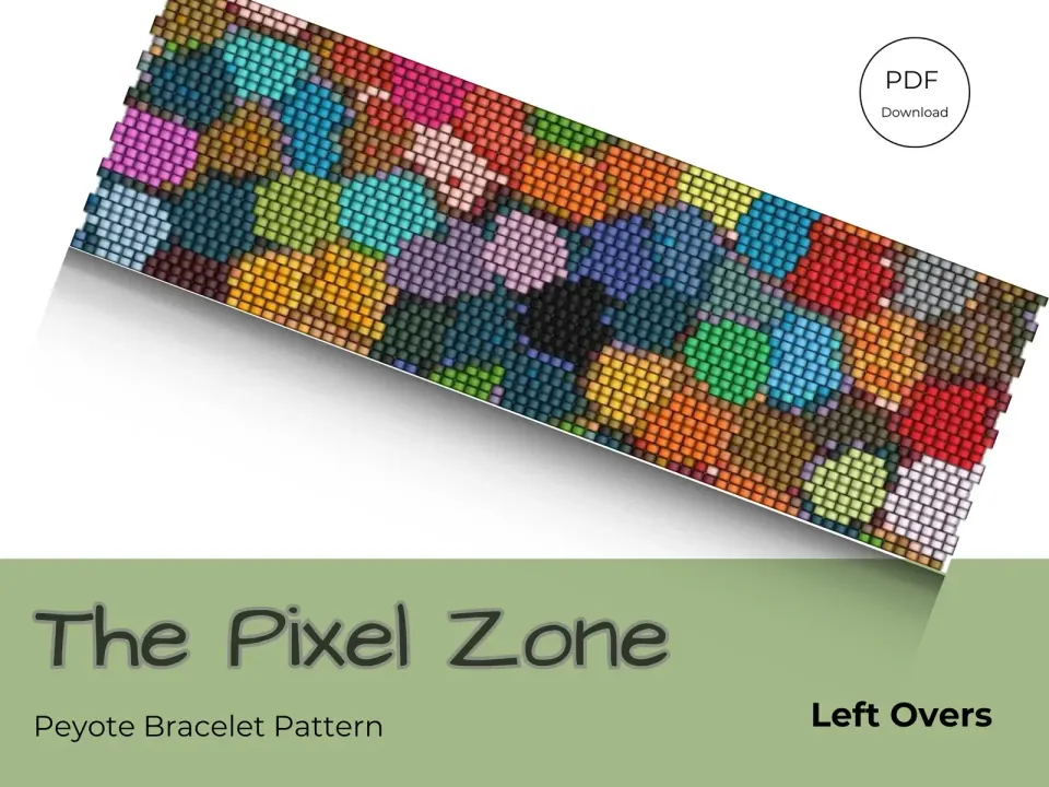 Left Over peyote 2-drop pattern preview