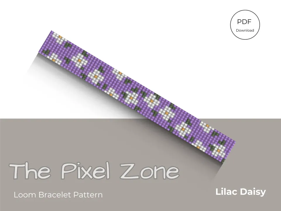 Lilac Daisy loom pattern preview