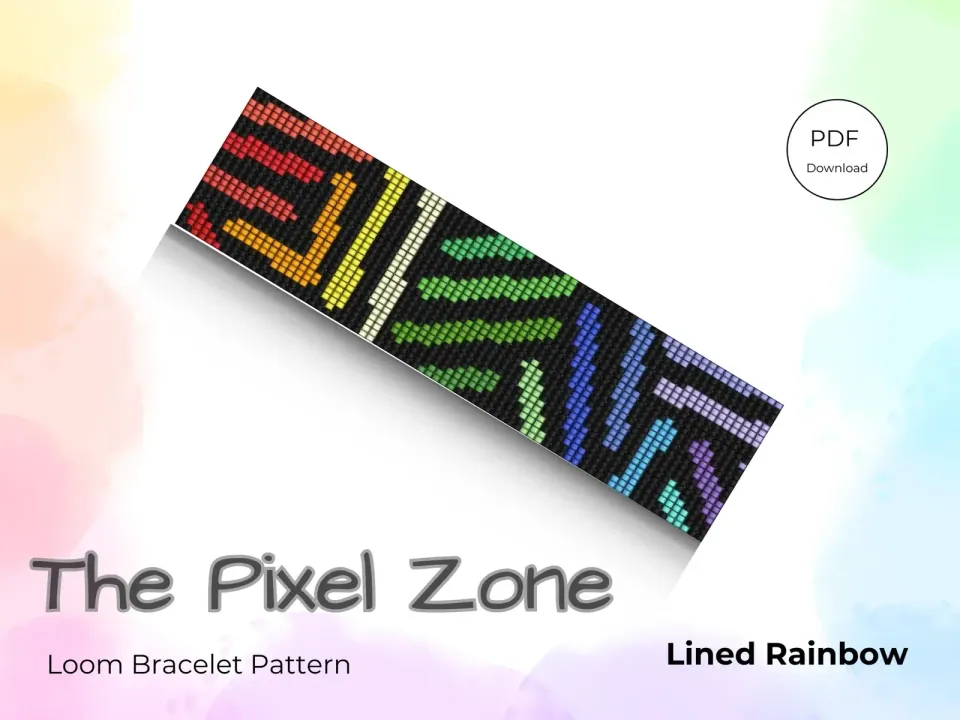 Lined Rainbow loom pattern preview