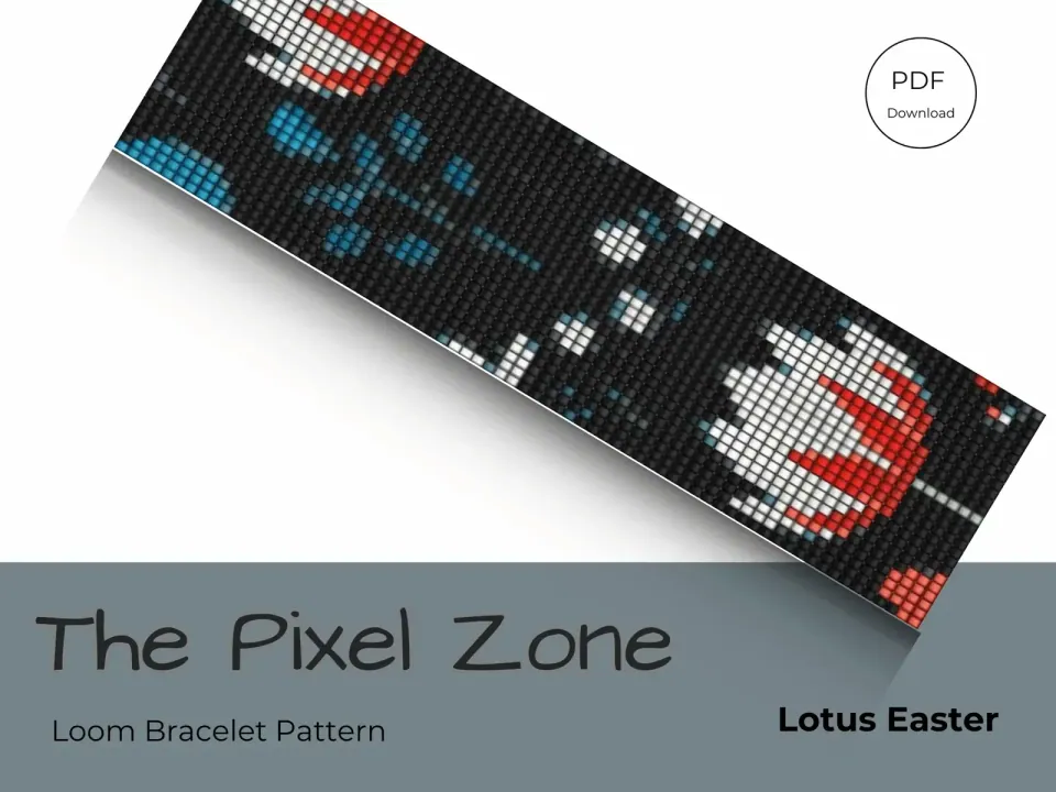 Lotus Easter loom pattern preview