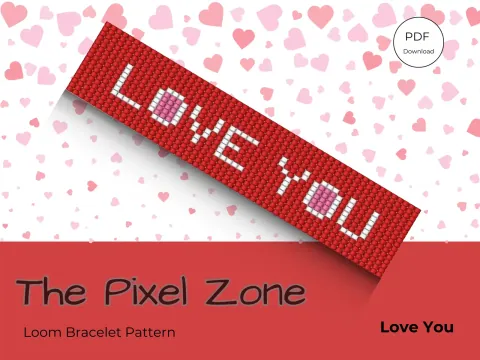 Love You pattern preview