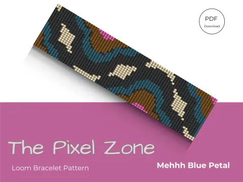 Mehhh Blue Petal pattern preview