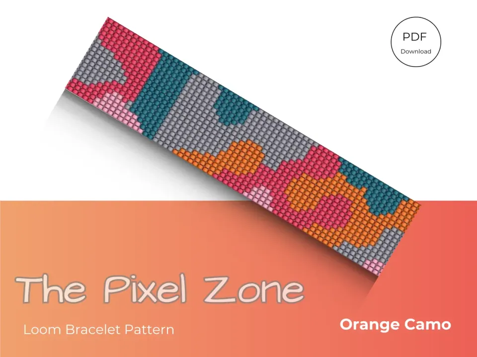 Orange Camo loom pattern preview