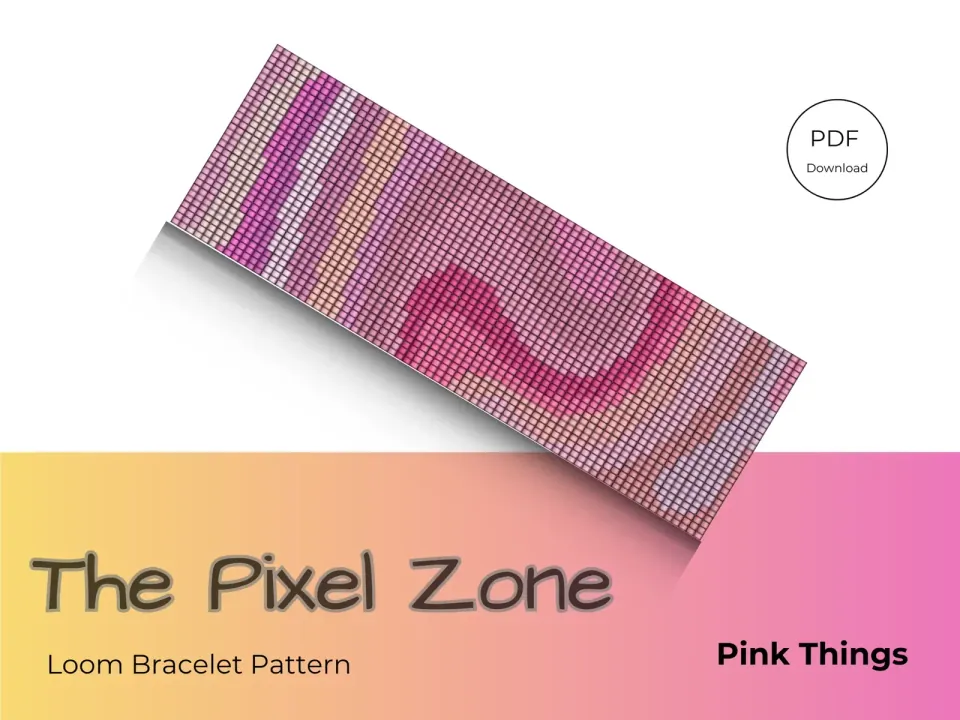 Pink Things loom pattern preview