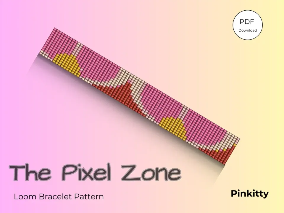 Pinkitty loom pattern preview