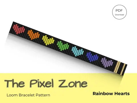 Rainbow Hearts pattern preview