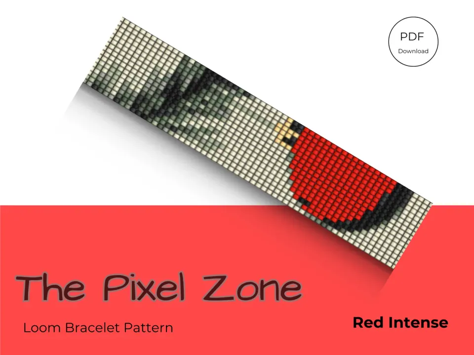 Red Intense loom pattern preview