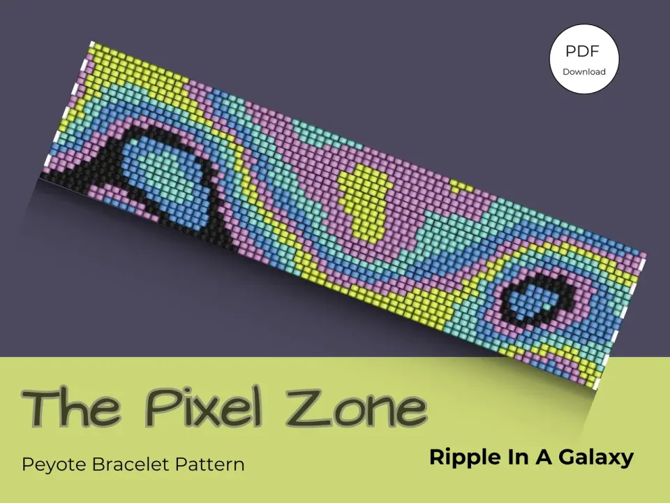 Ripple In A Galaxy peyote 2-drop pattern preview