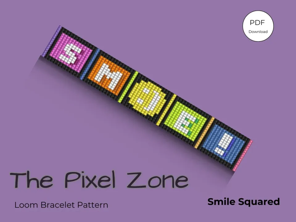 Smile Squared loom pattern preview