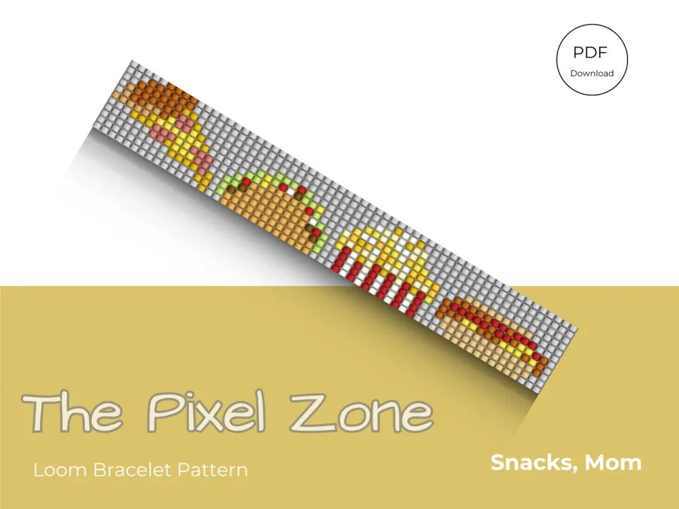 Snacks, Mom loom pattern preview