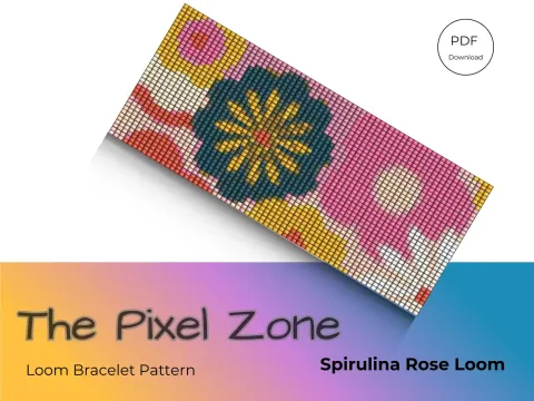 Spirulina Rose Loom pattern preview