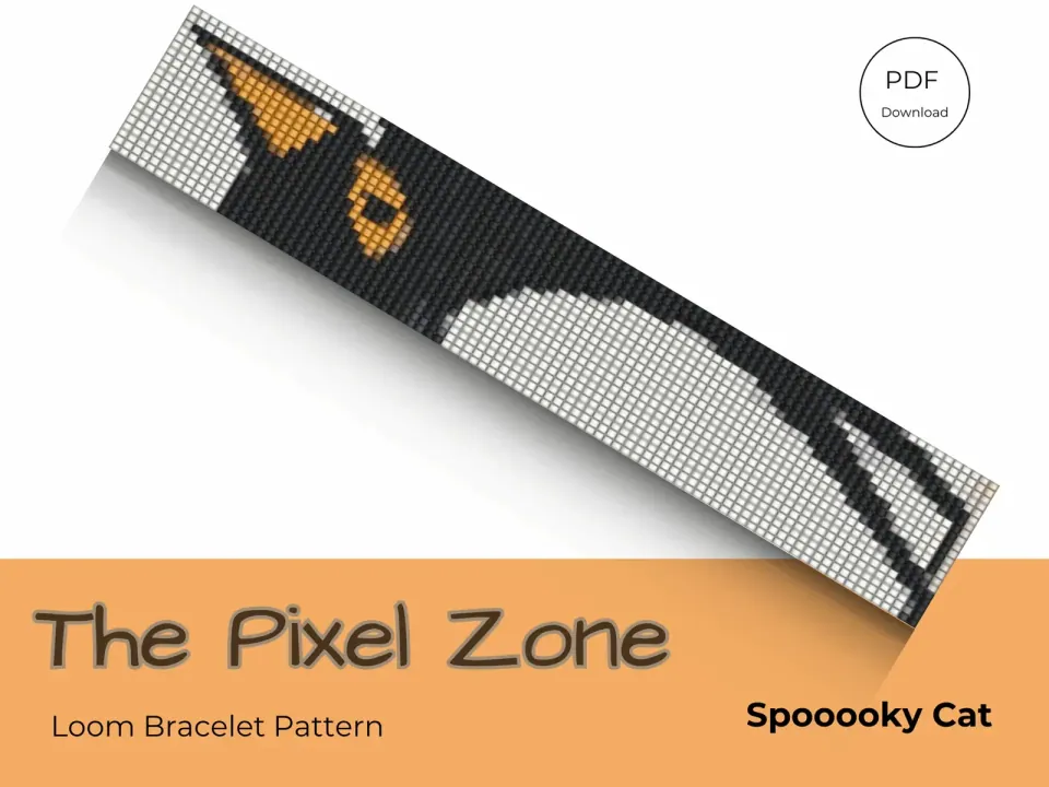 Spoooky Cat loom pattern preview