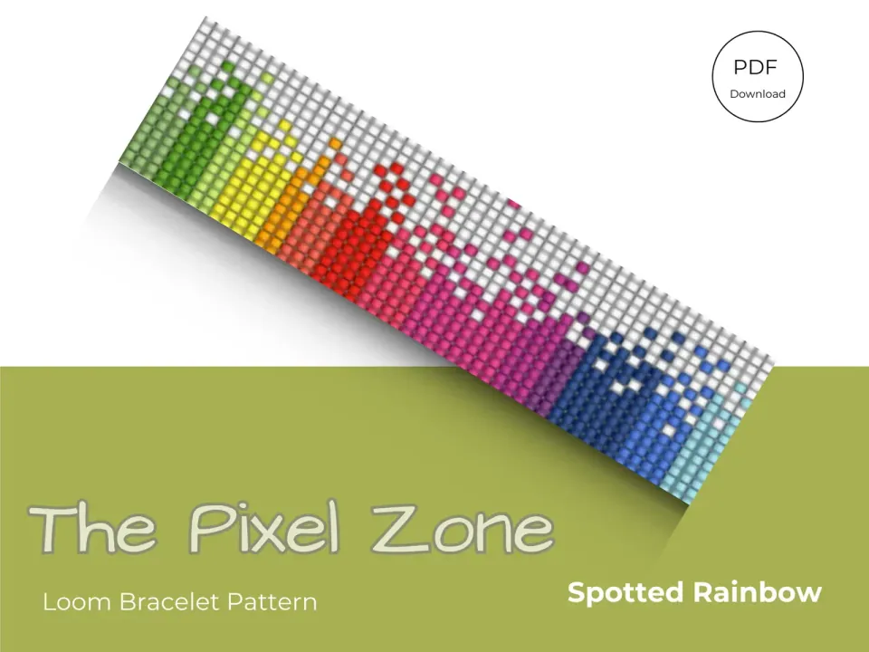 Spotted Rainbow loom pattern preview