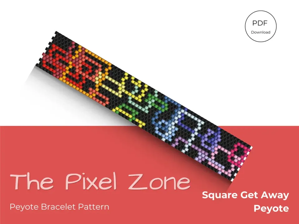 Square Get Away Peyote peyote pattern preview