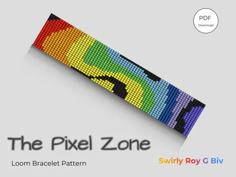 Swirly Roy G Biv pattern preview