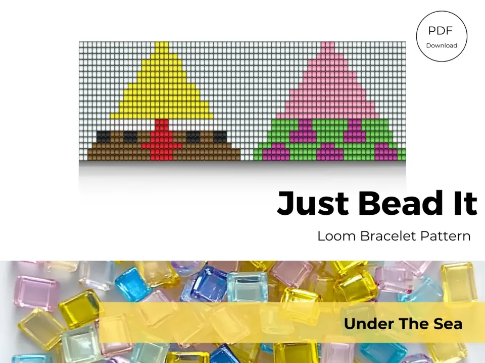 Under The Sea Sponge and Star loom pattern preview