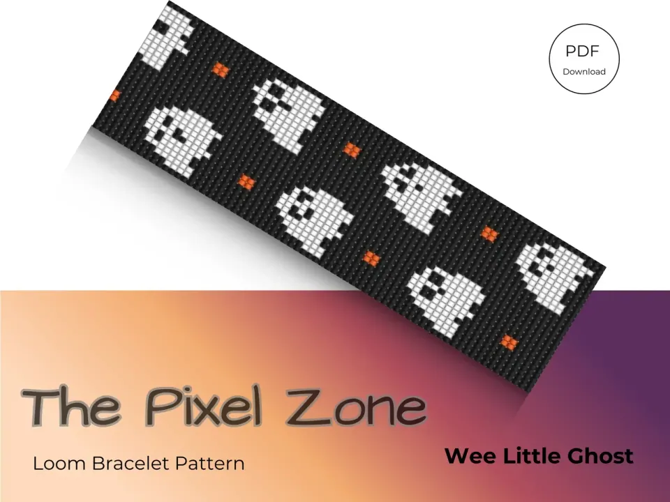 Wee Little Ghost loom pattern preview