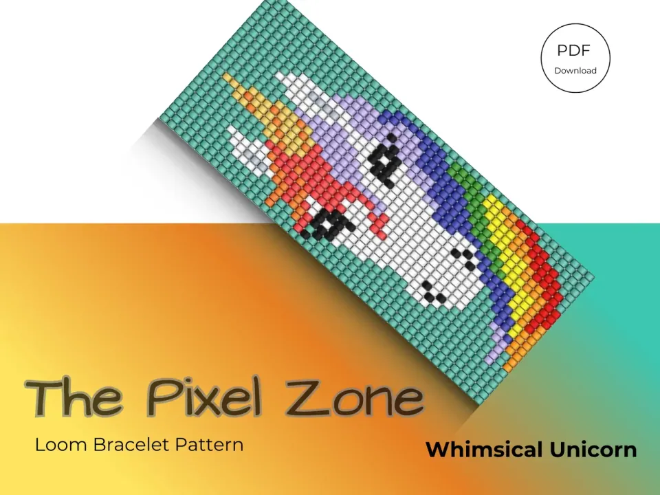 Whimsical Unicorn loom pattern preview