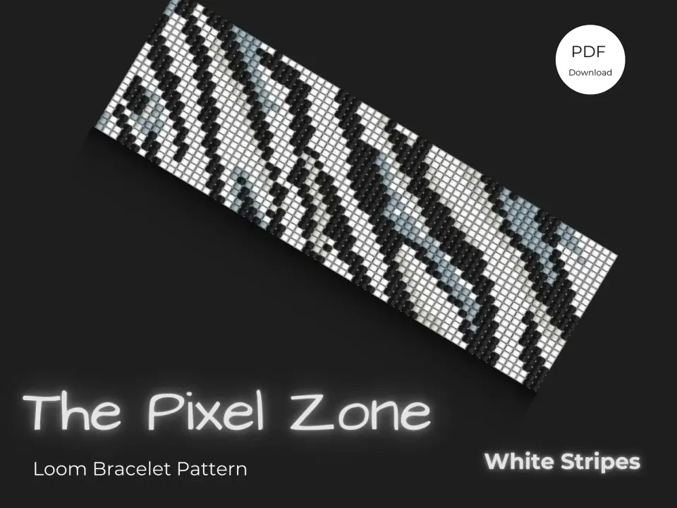 White Stripes loom pattern preview