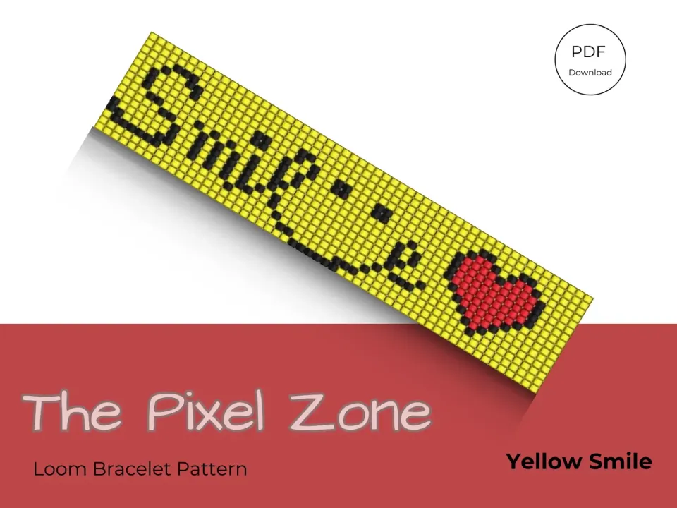 Yellow Smile loom pattern preview